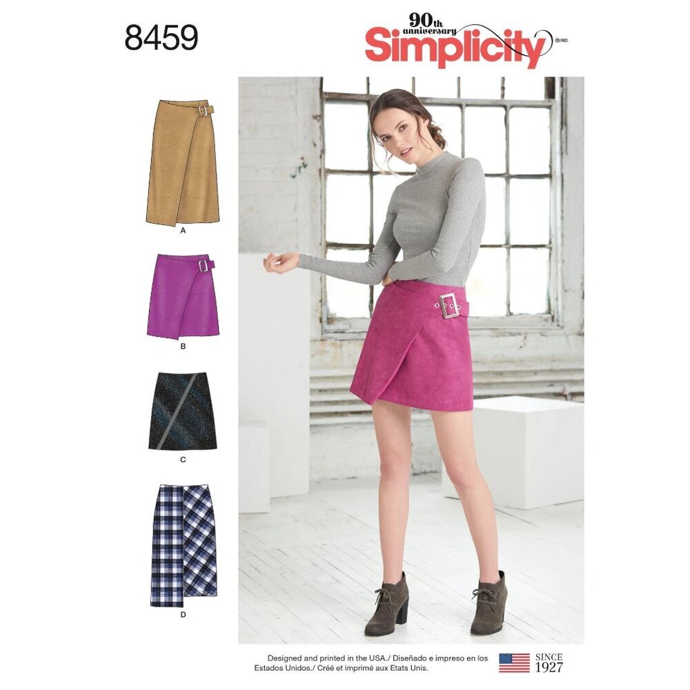 Simplicity Sewing Pattern 8459 Wrap Skirt Misses Size 4-12‎